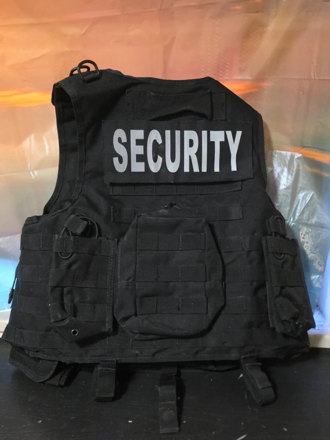 Black Security Vest