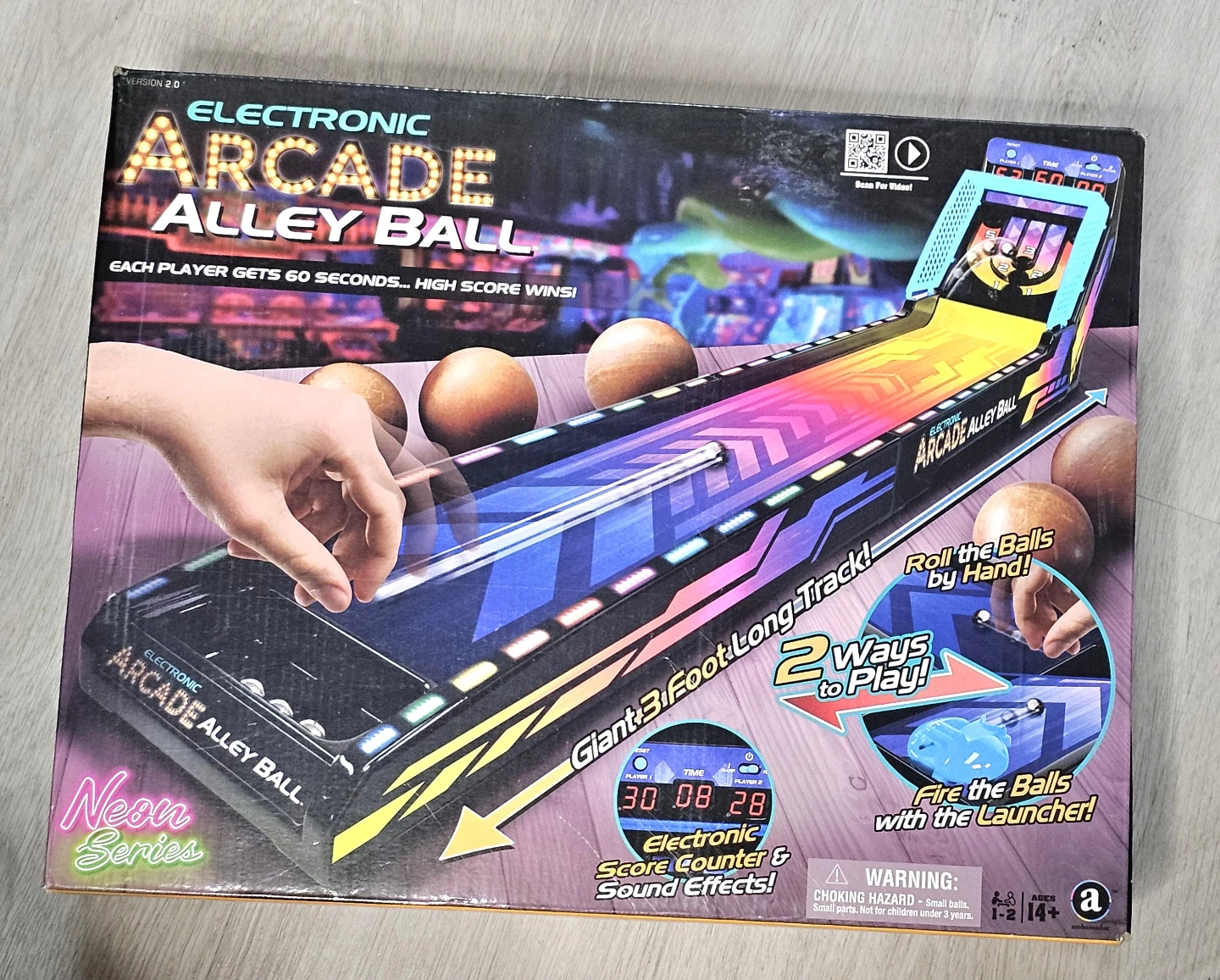 Electronic Arcade Alley Ball Game - Giant 3 Foot Long Track!