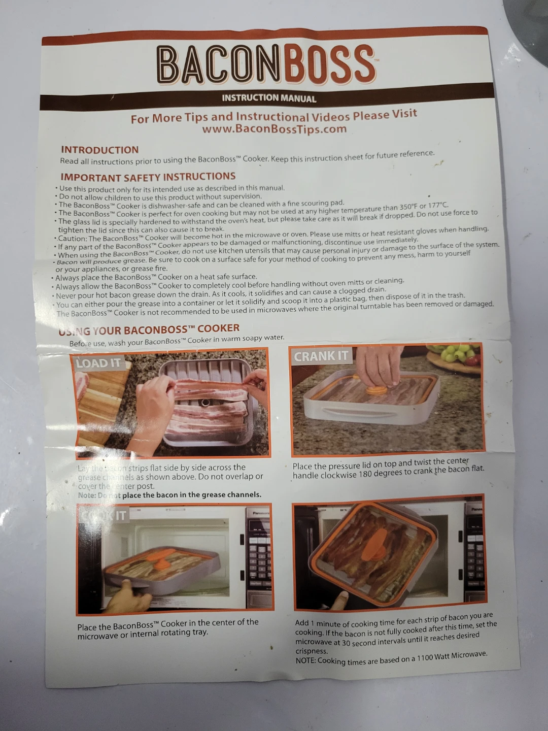 BaconBoss Microwave Bacon Cooker Tray with Lid - photo 2
