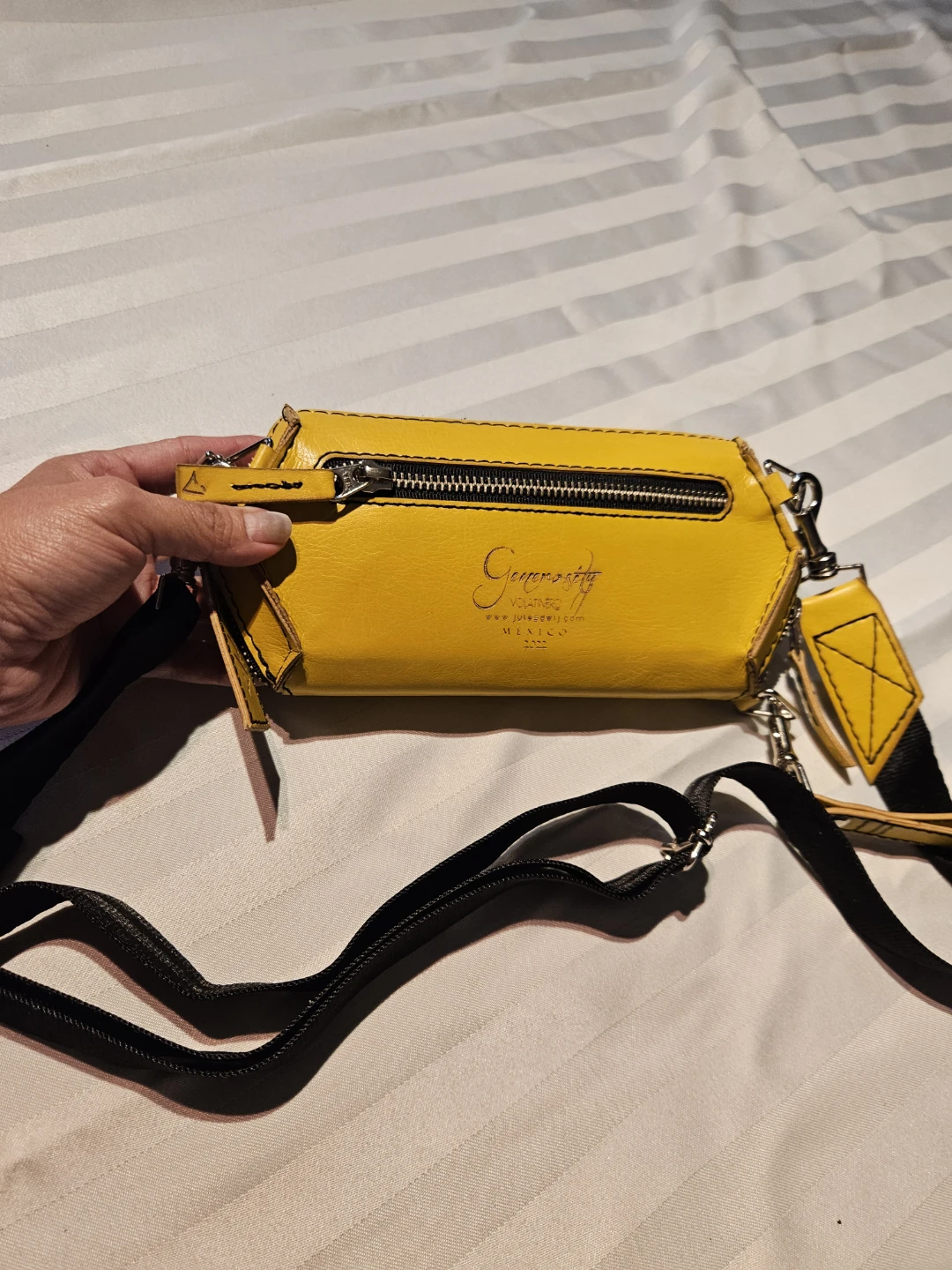 Jules Wijn Generosity Yellow Leather Crossbody Bag - photo 5