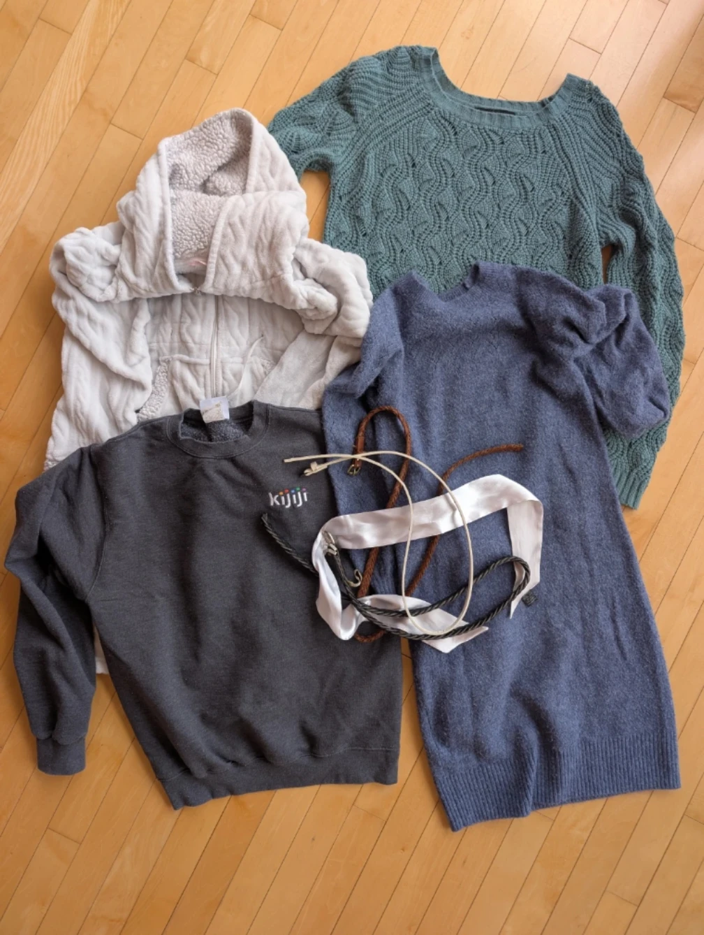 Sweatshirt, Sweater dresses, White Robe - XS-M