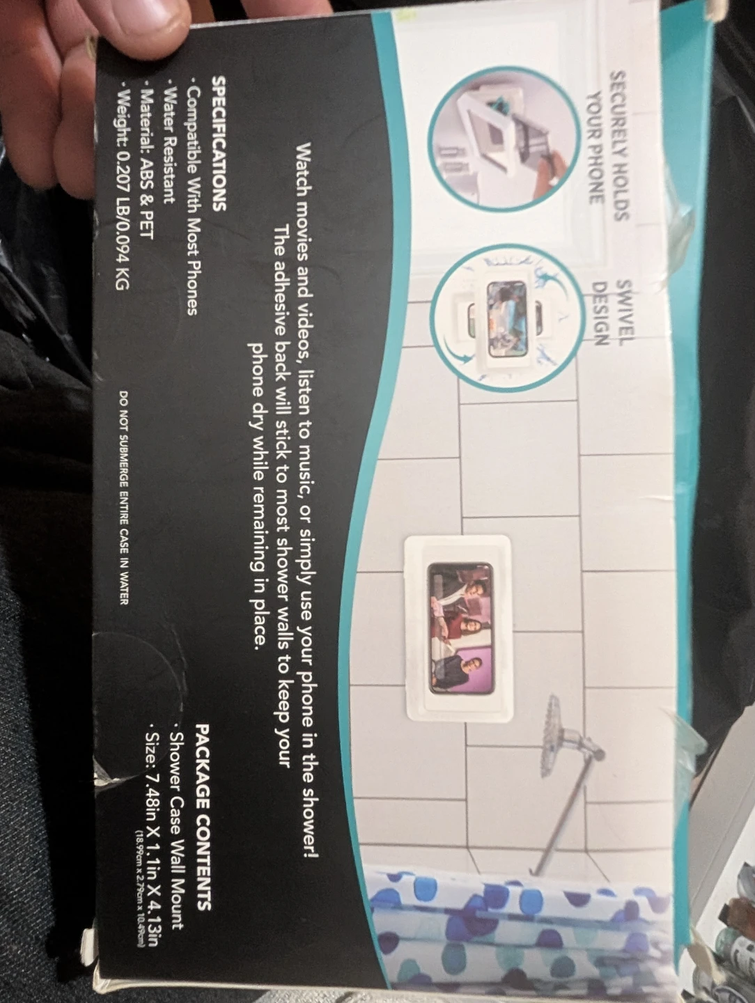 Swivel shower case , wall mount