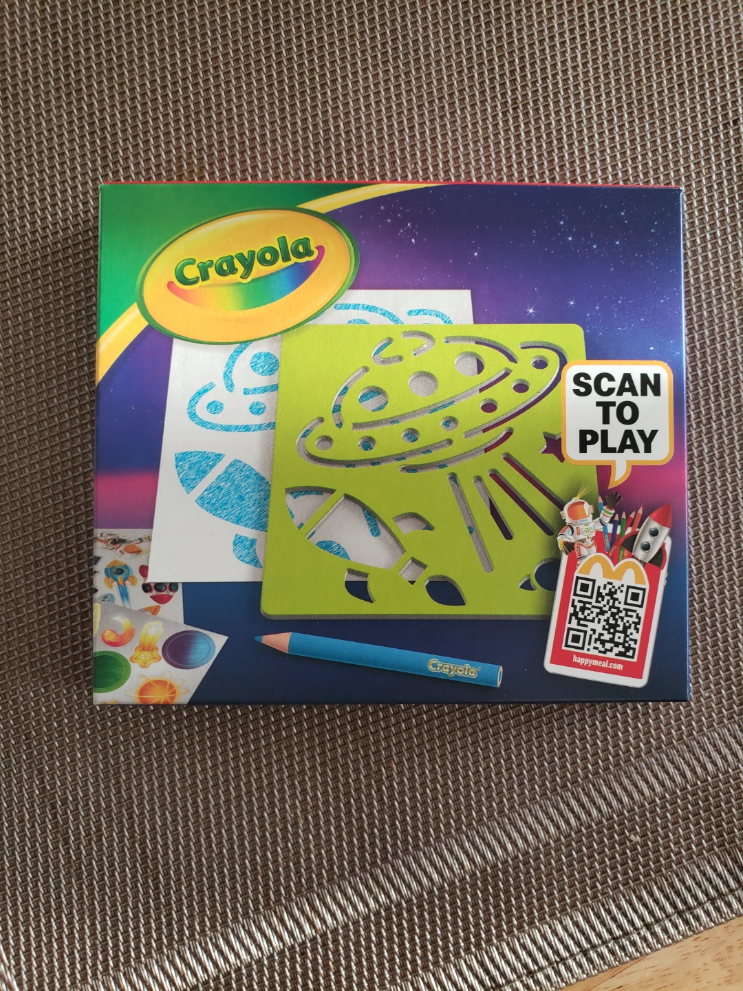 Crayola Happy Meal Space Stencil & Drawing Kit"🧡"