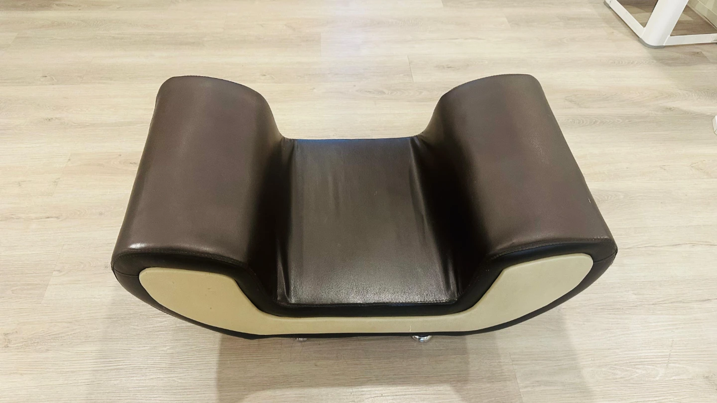 Brown and cream coffee table bottom without glass.