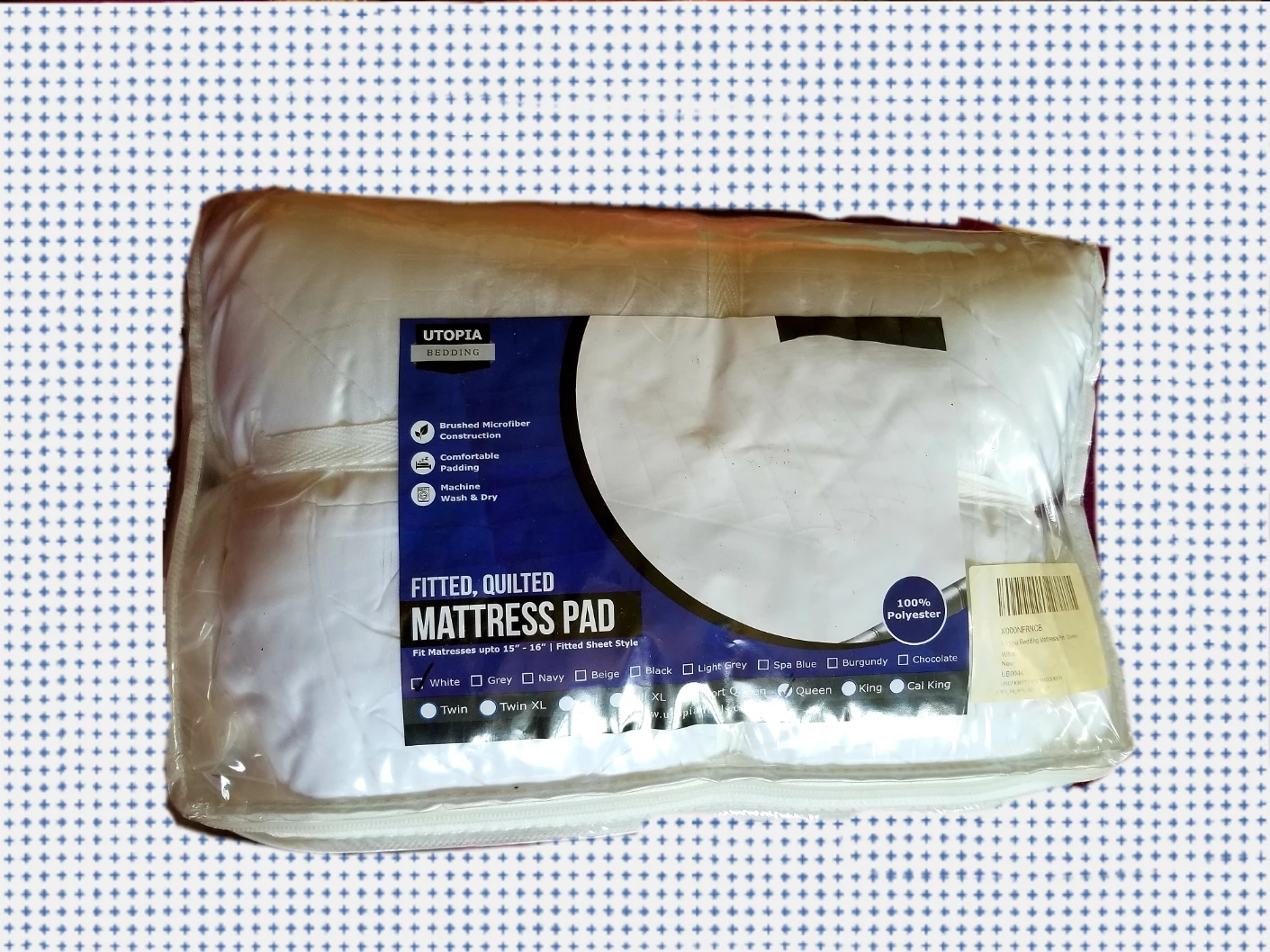 NEW Queen size Bedding Fitted Quilted Mattress Pad