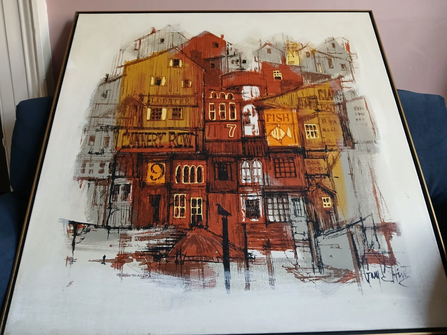 "Cannery Row" Painting - 1970