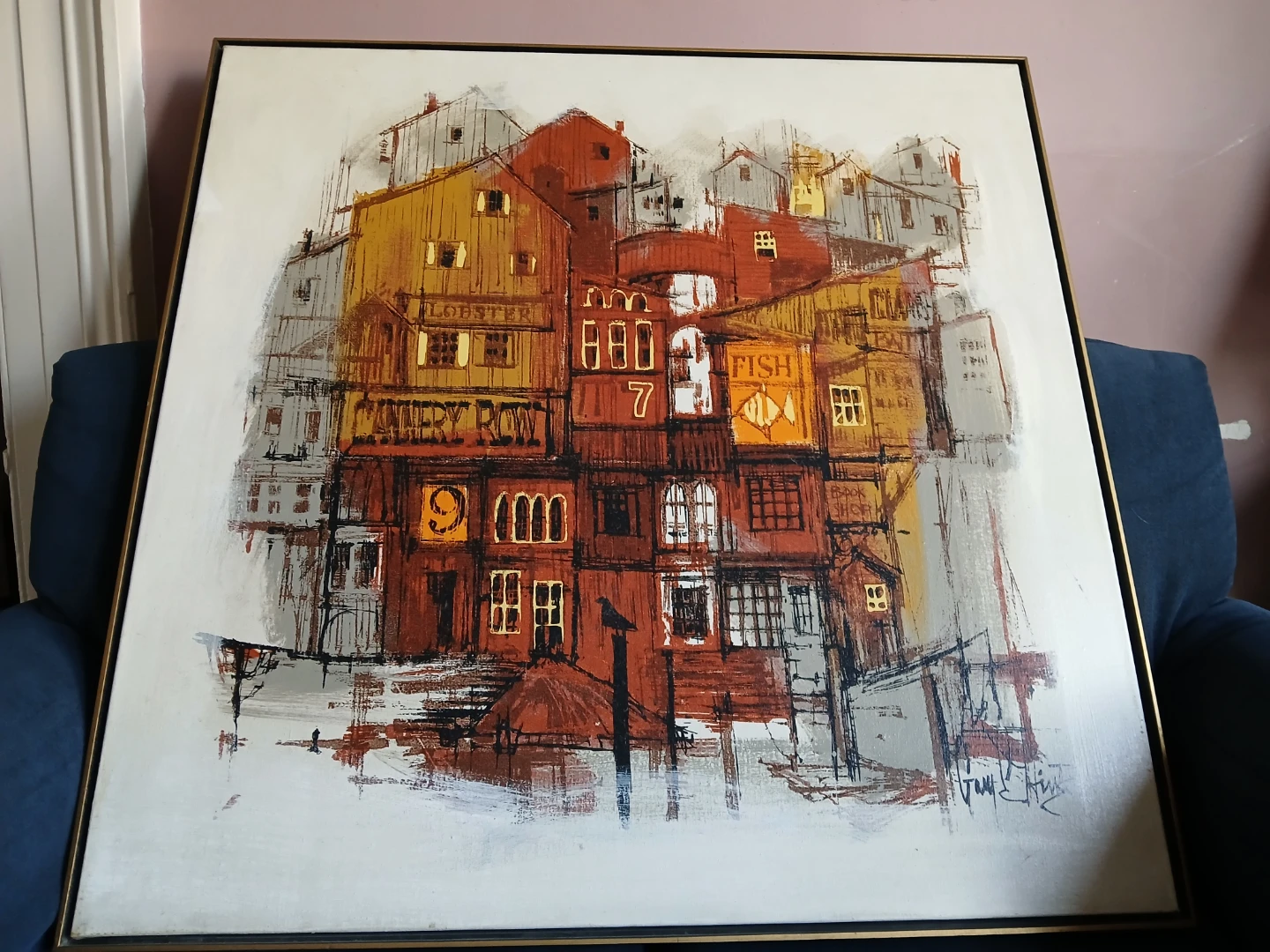"Cannery Row" Painting - 1970 - photo 4