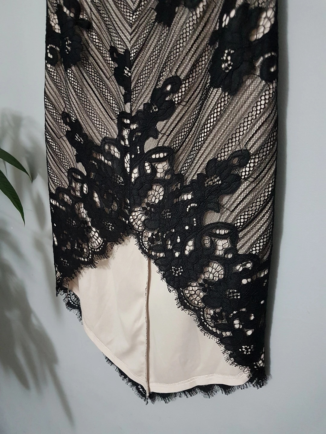 Missguided Black Lace Halter Neck Dress Size 14