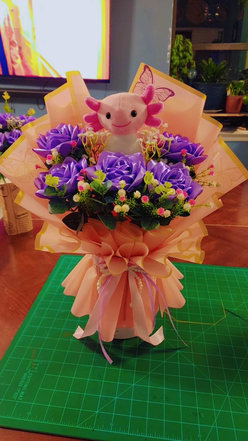 Axolotl Plush Flower Bouquet - photo 2