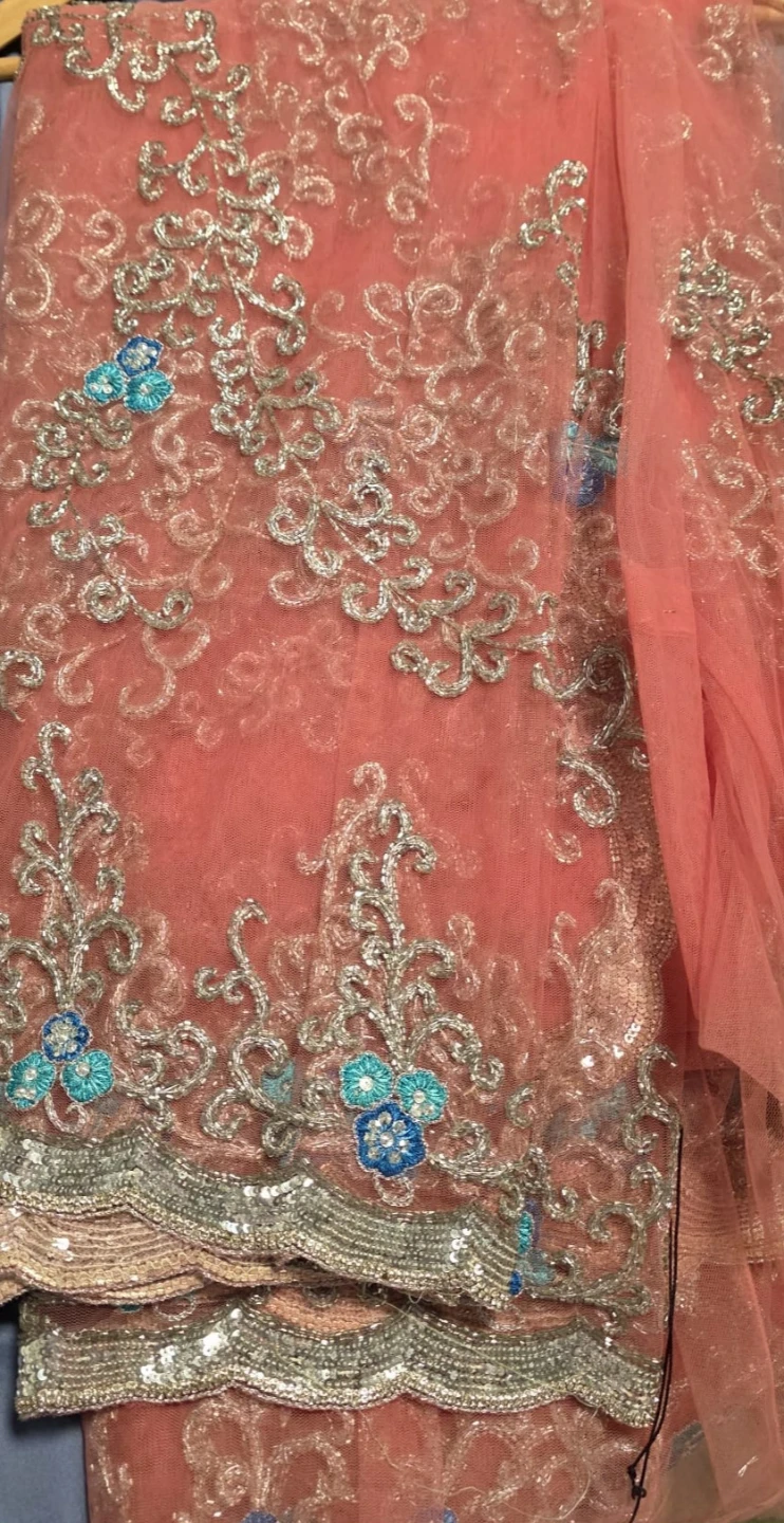 Designer Peach Katdaana Saree with Blouse - photo 4