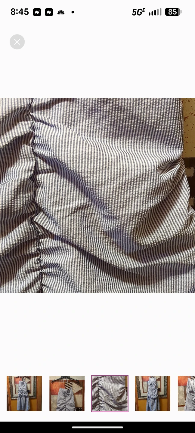 Fourteenth Place Los Angeles Backless Striped Blue Dress - photo 3