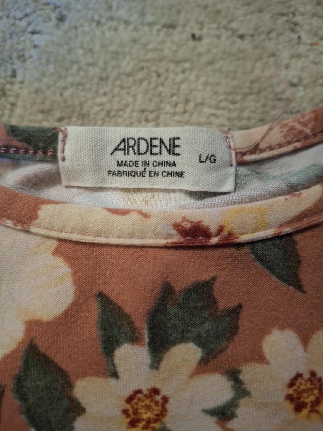 Ardene Pink Floral Tie-Side Crop Top L/G - photo 3