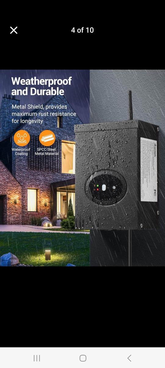 200W Smart Landscape Lighting Transformer Wi-Fi App Control