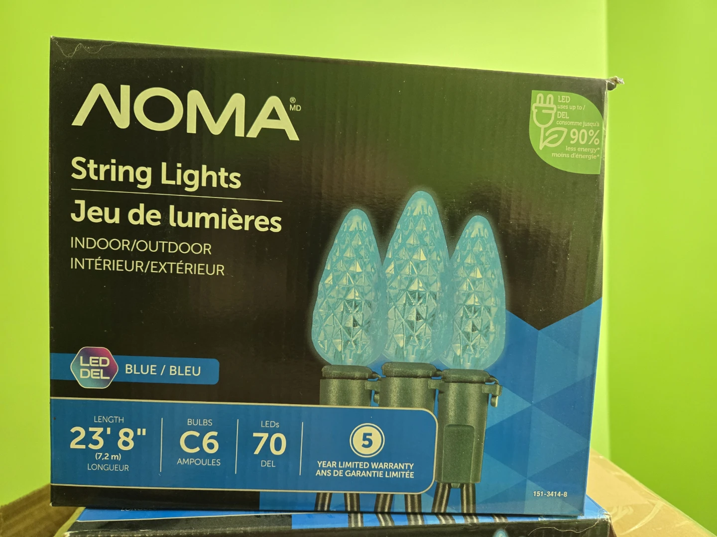 NOMA LED String Lights - Blue - 70 Bulbs
