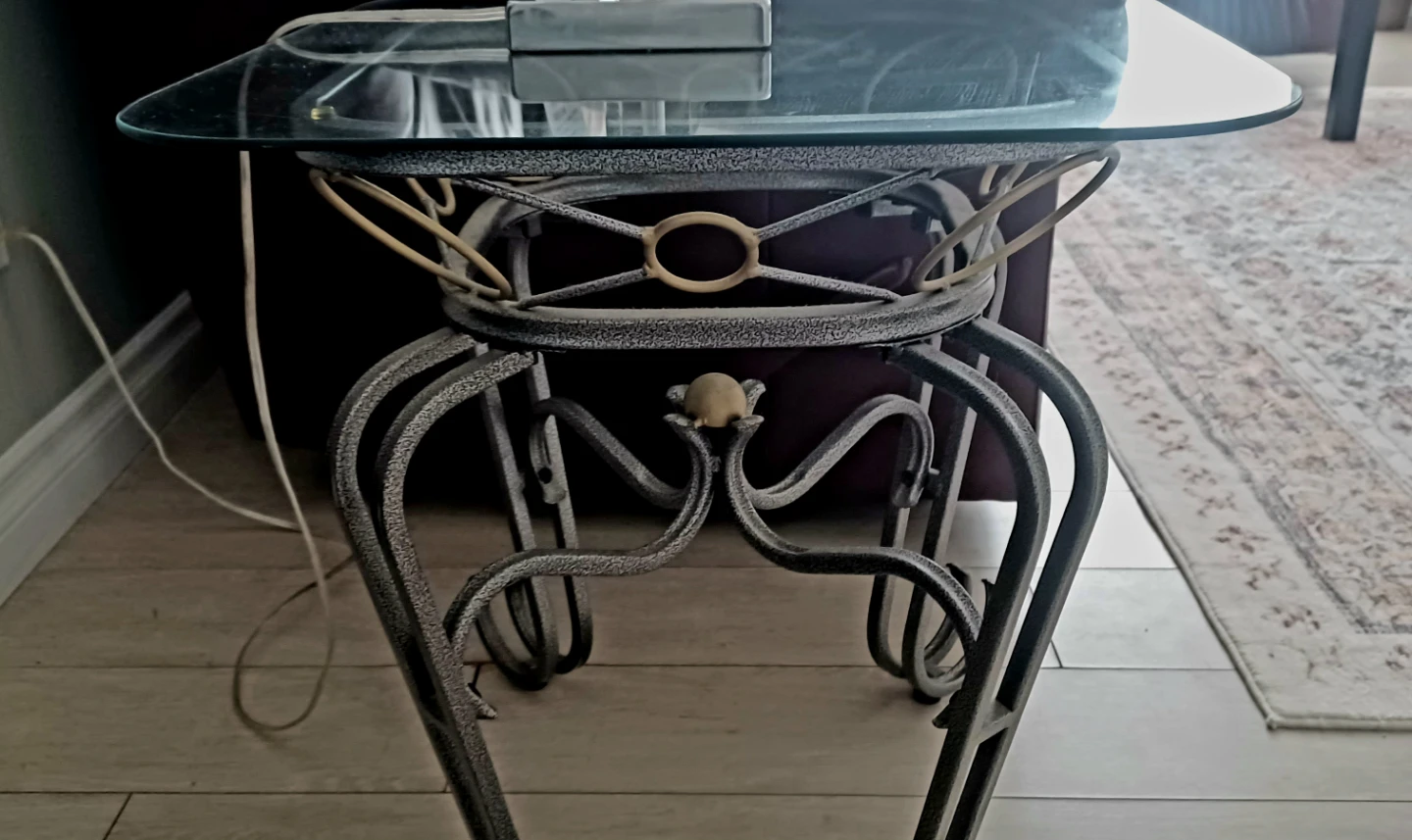 Glass Top Accent Table