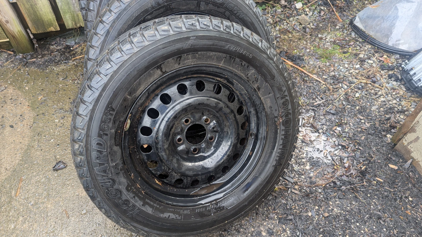 Yokohama Ice Guard Winter Tires on Rims