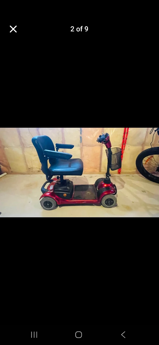 Foldable Mobility Scooter with Basket