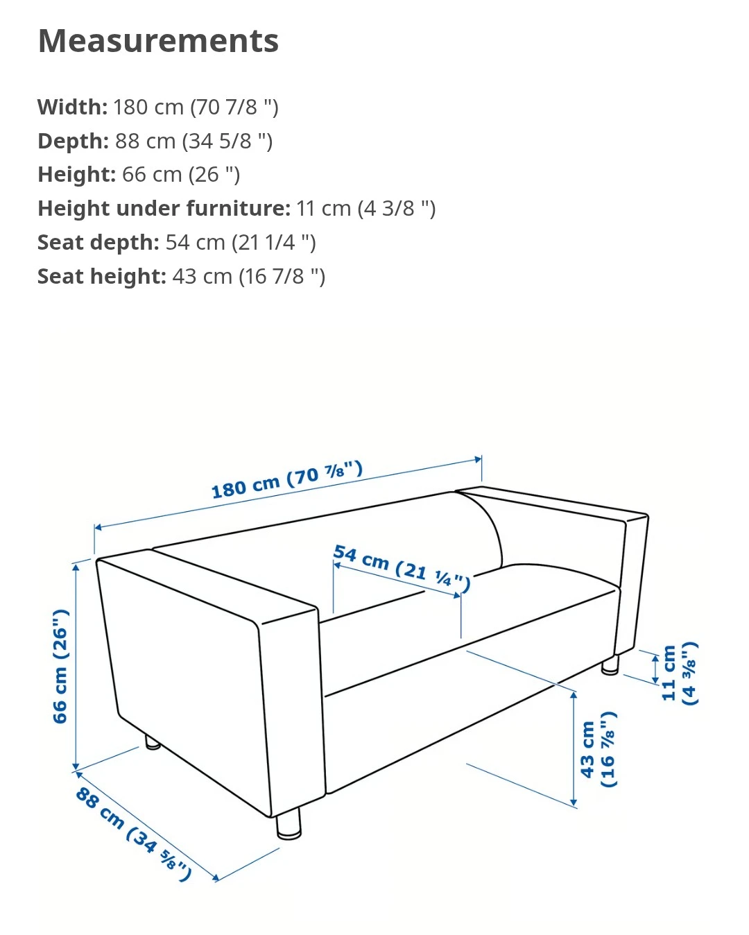IKEA KLIPPAN Loveseat Sofa - Vissle Gray - photo 4