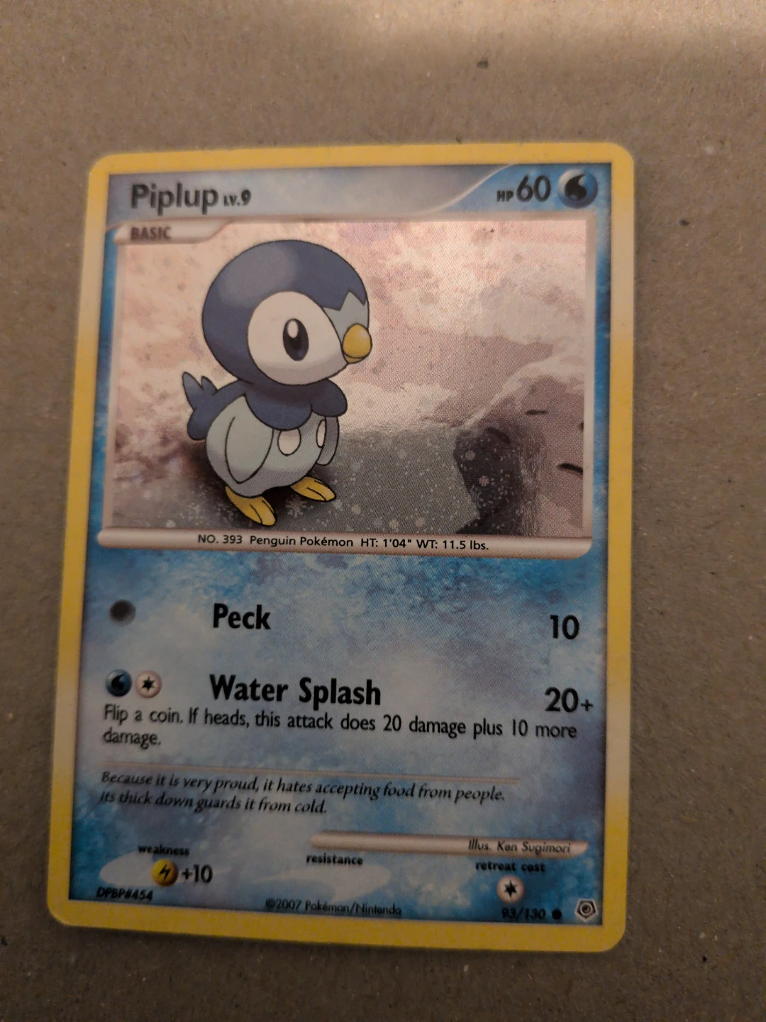 Pokemon Piplup Cosmos Holo Card - photo 2