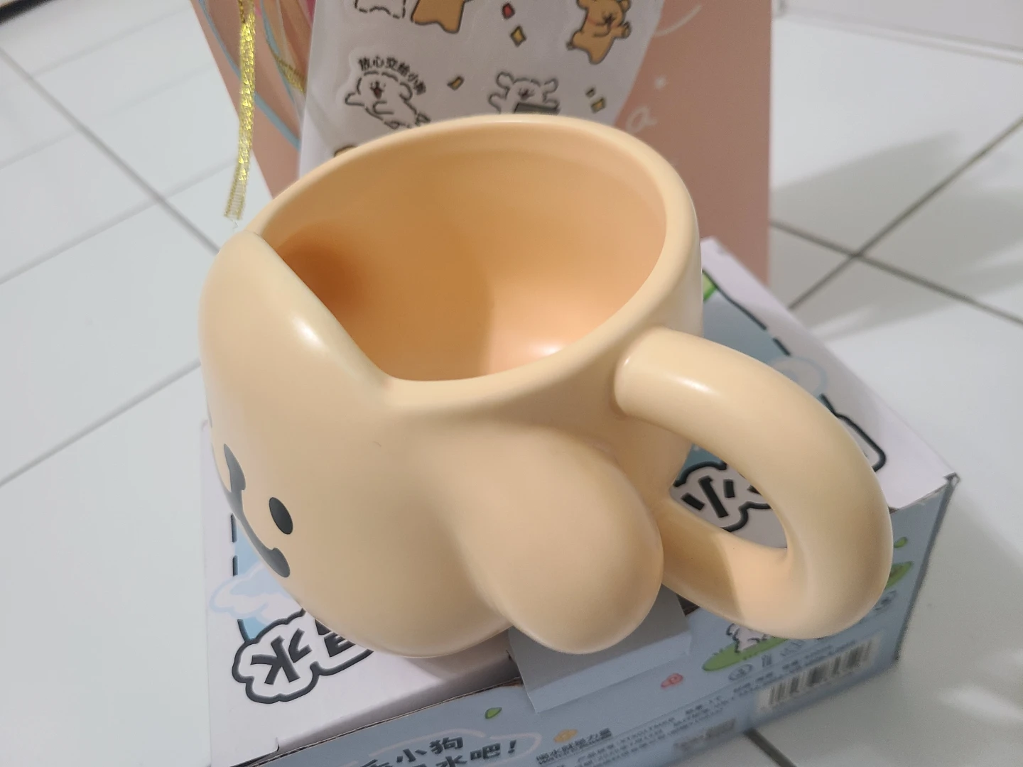 Cartoon Dog Ceramic Mug with Stickers - photo 3