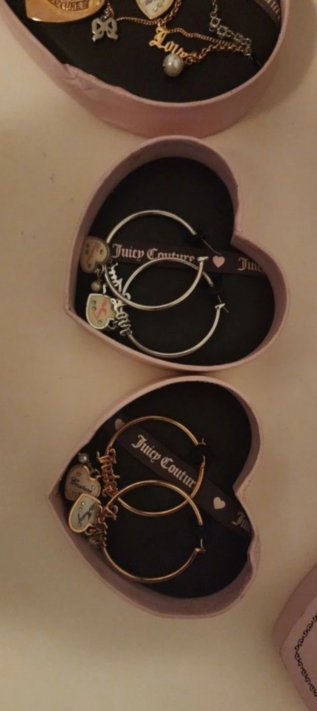 Juicy Couture Jewelry Set - Necklace & Hoop Earrings - photo 3