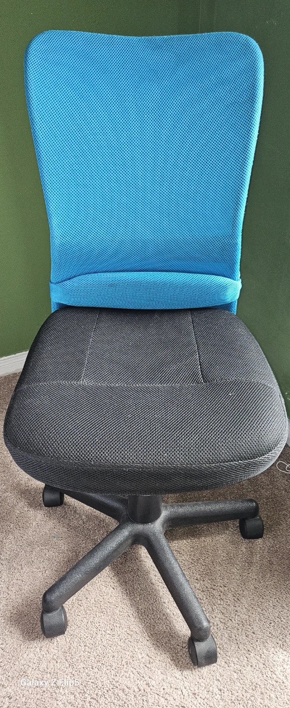 Blue and Black Ergonomic Office Chair