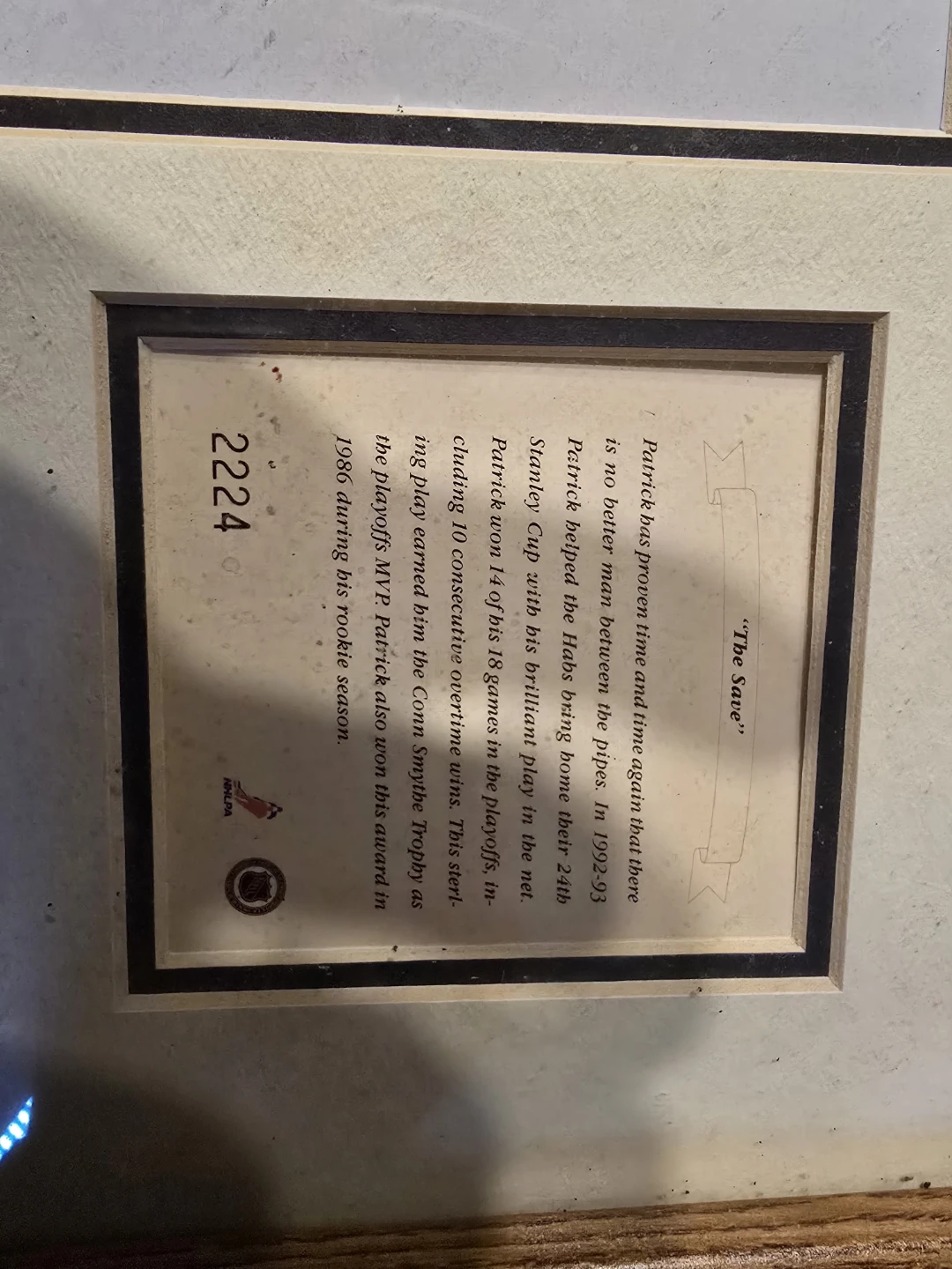 Framed Patrick Roy Montreal Canadiens Hockey Art & Card - photo 3