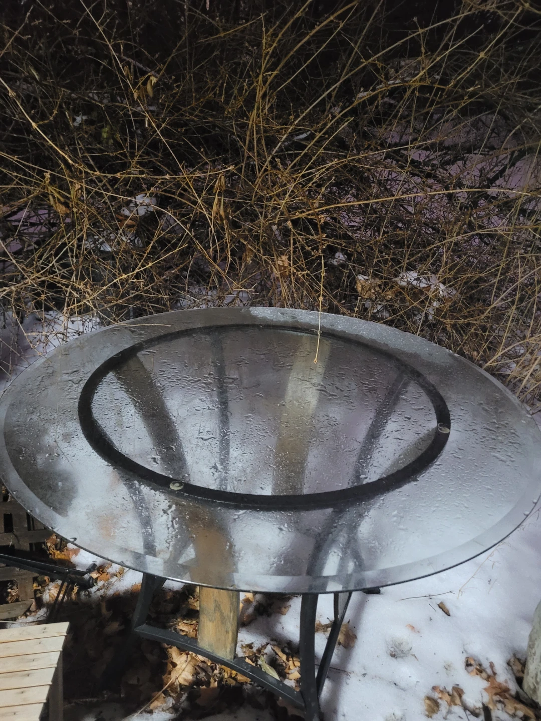 Round Glass Top Patio Table