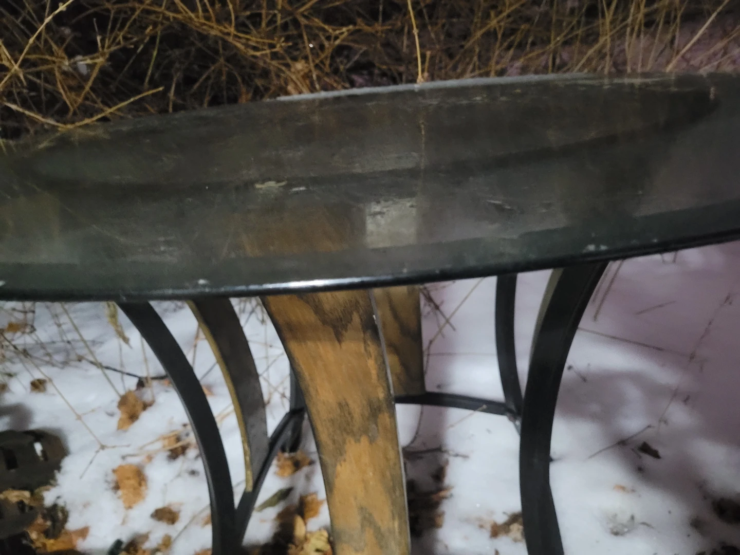 Round Glass Top Patio Table - photo 2
