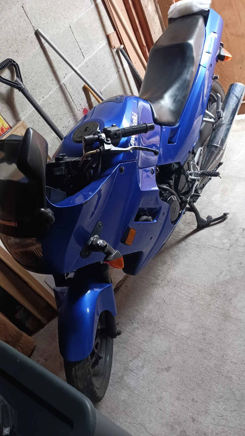 Blue Kawasaki Motorcycle ninja 250cc 06