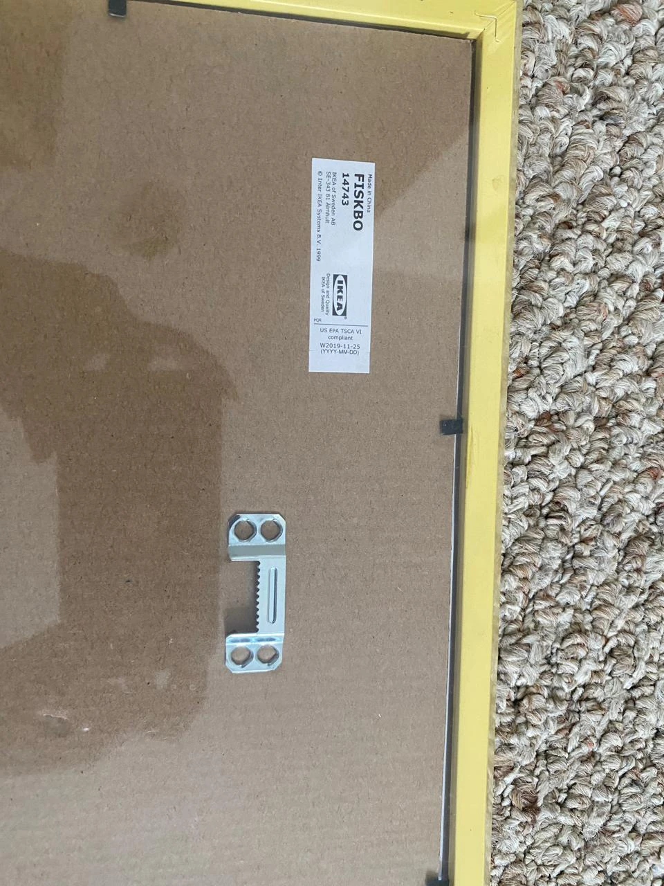 Brand New IKEA FISKBO Picture Frame Yellow 30x30 cm - photo 2