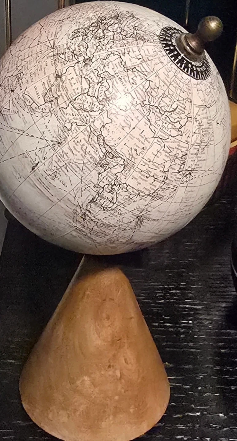 Decorative vintage Globe on Wooden Stand