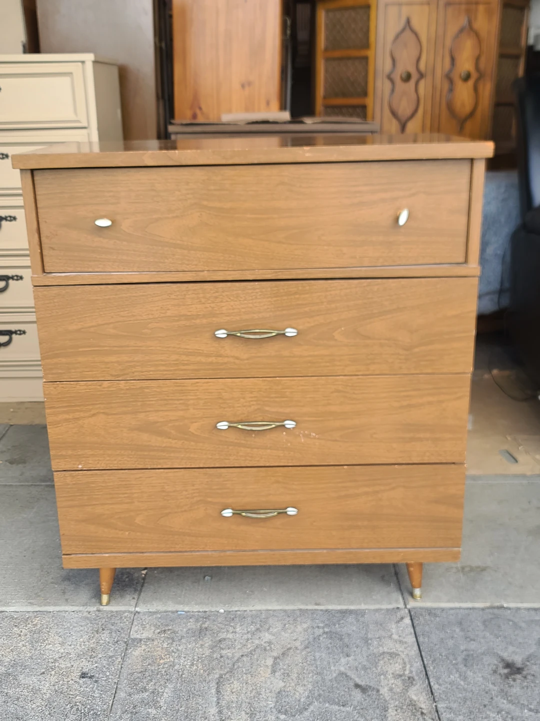 Vintage Wood Dresser Chest of Drawers