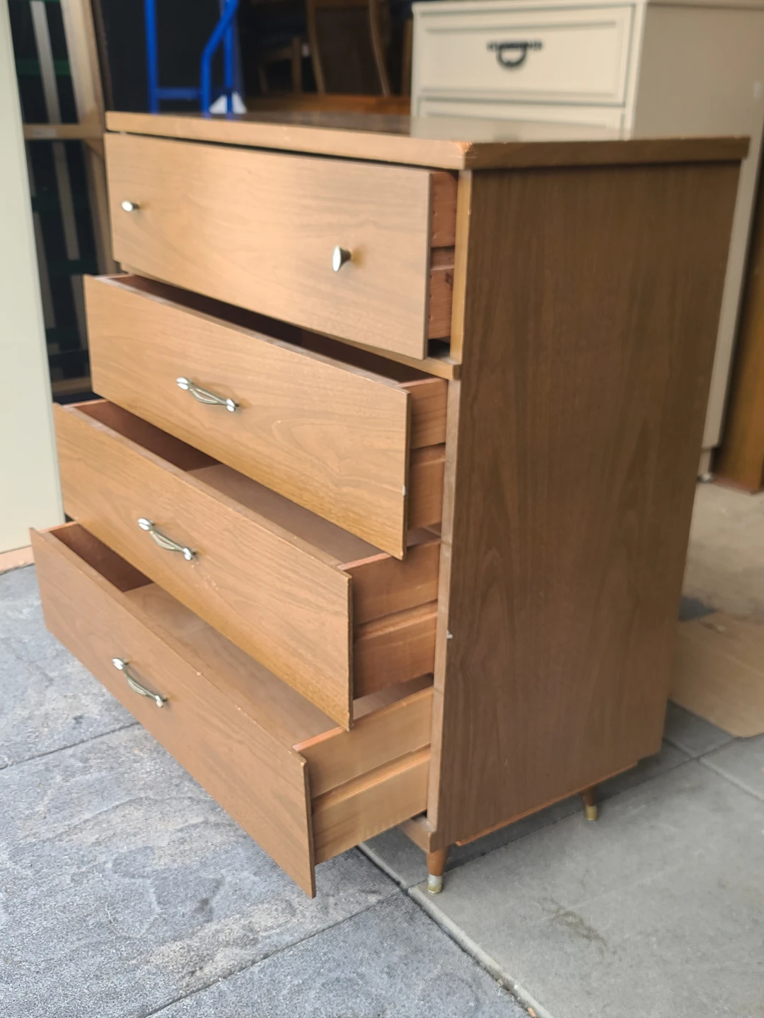 Vintage Wood Dresser Chest of Drawers - photo 2
