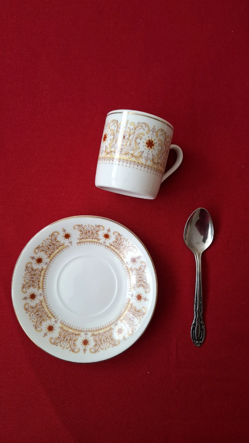 Set of 12 Vintage Espresso Cups and Saucers with Spoons - photo 4