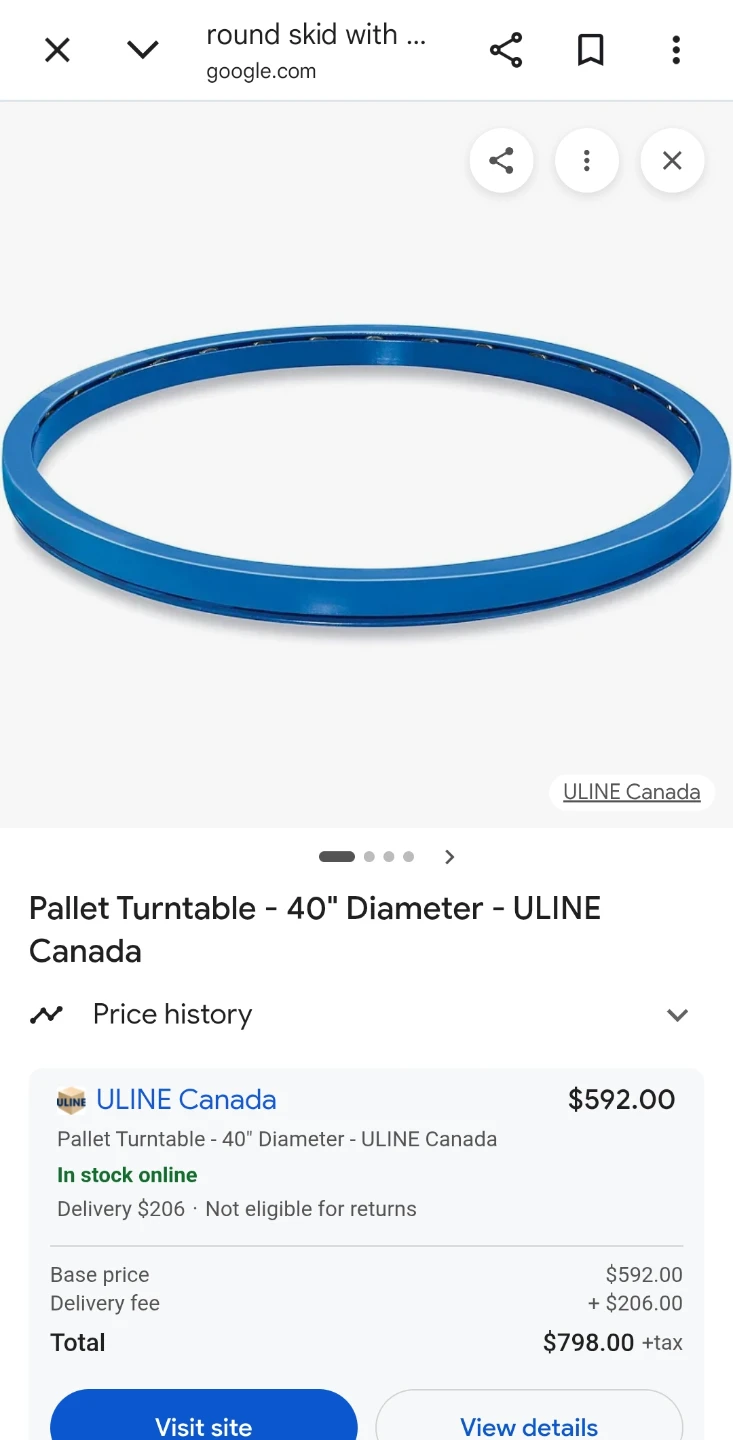 Uline Canada Pallet Turntable - 40" Diameter