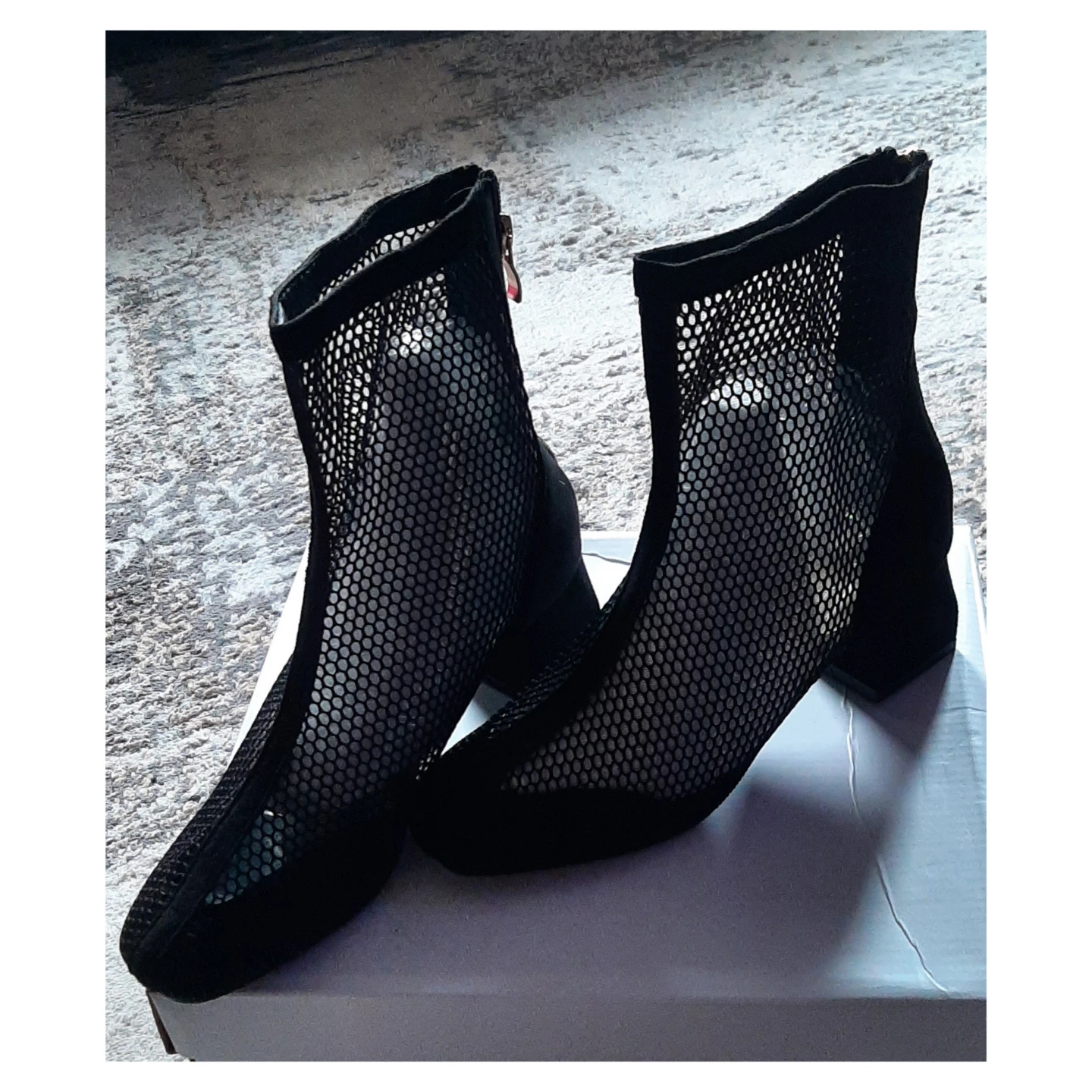 Black Mesh Ankle Boots - photo 3