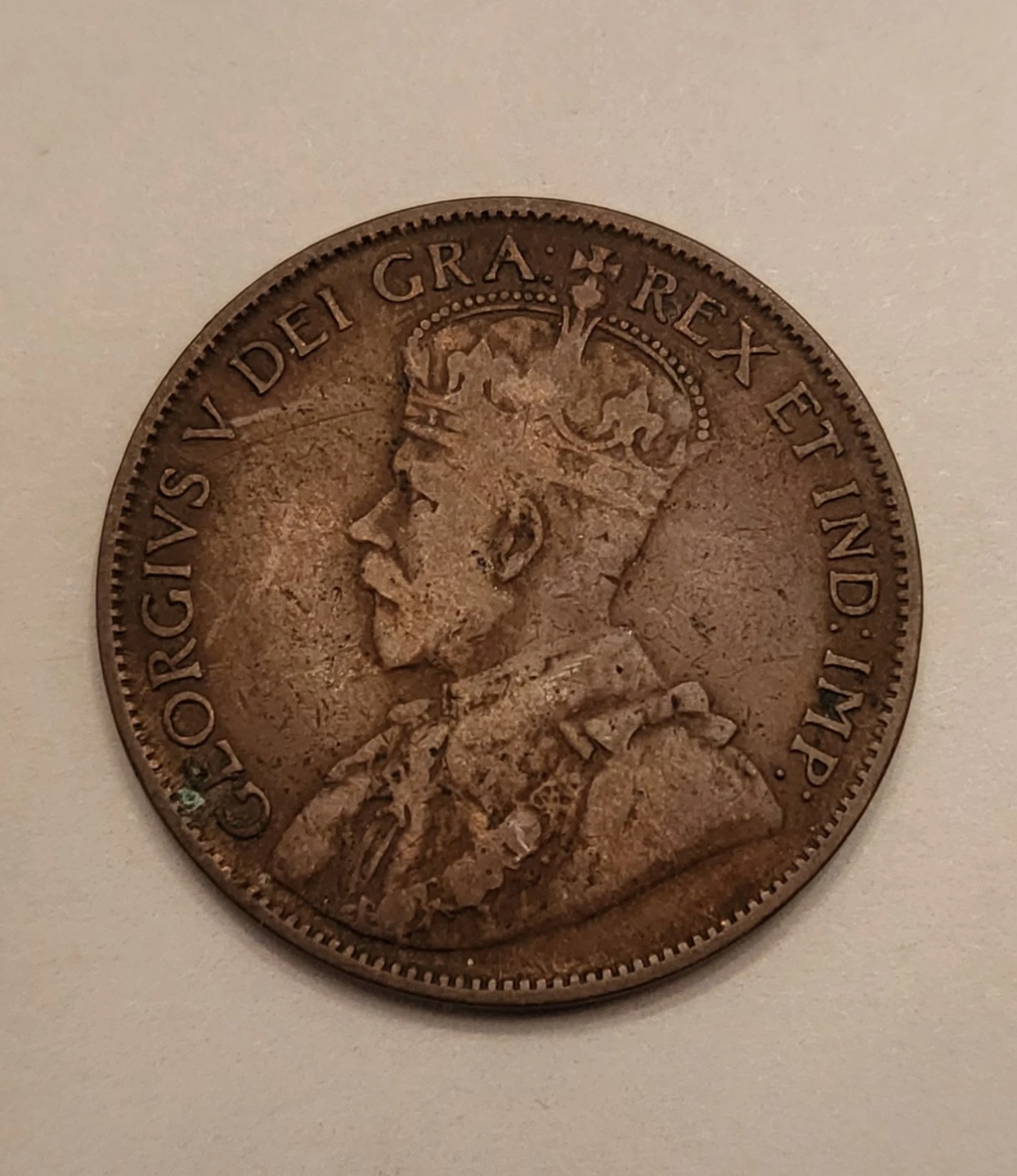 1912 Vintage Canadian One Cent Coin - photo 2
