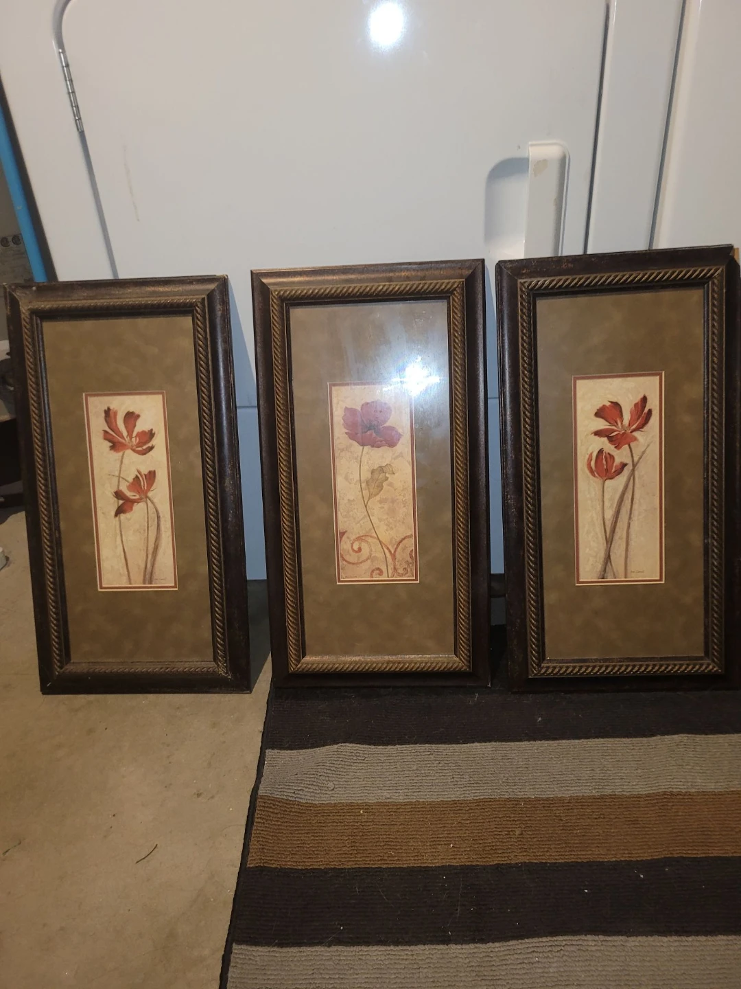 Set of 3 Framed Floral Wall Art