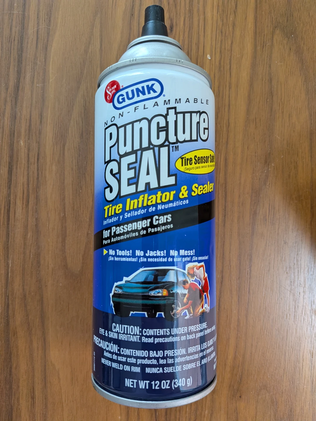 GUNK Puncture Seal Tire Inflator & Sealer 12 OZ
