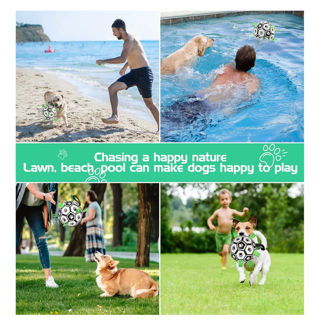 CHUKCHI Dog Soccer Ball with Straps Interactive Toy (8 inch) - photo 4