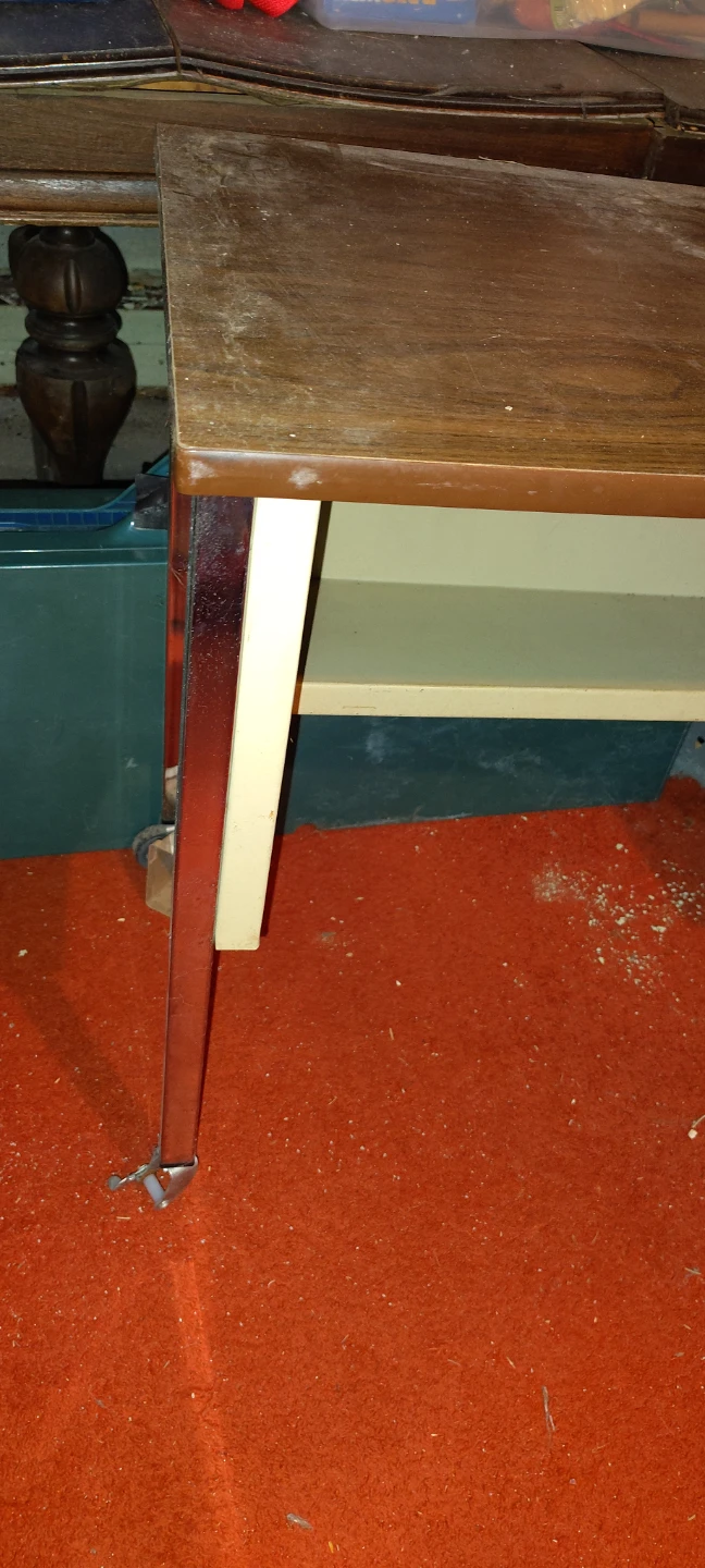 Vintage Metal Desk with Shelves - photo 2
