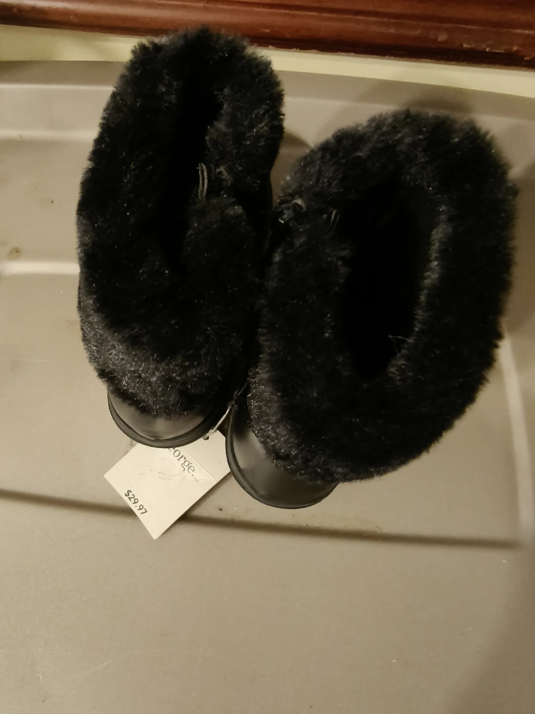 George Black Faux Fur Lined Boots kids - photo 2