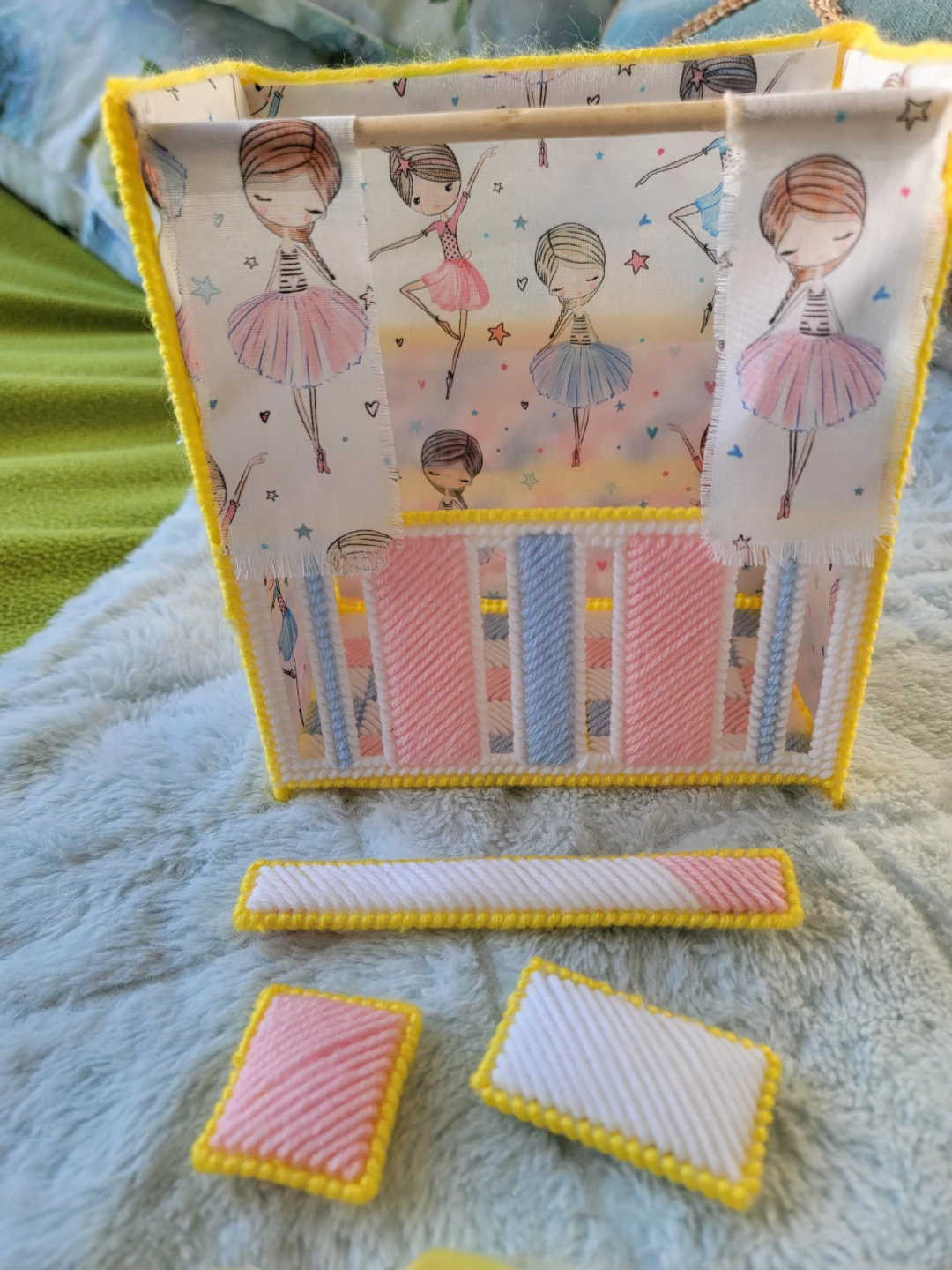 Handmade Plastic Canvas Dollhouse Furniture Set