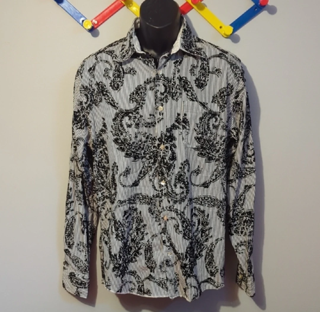 Men's Long Sleeve Dress Shirt Size M