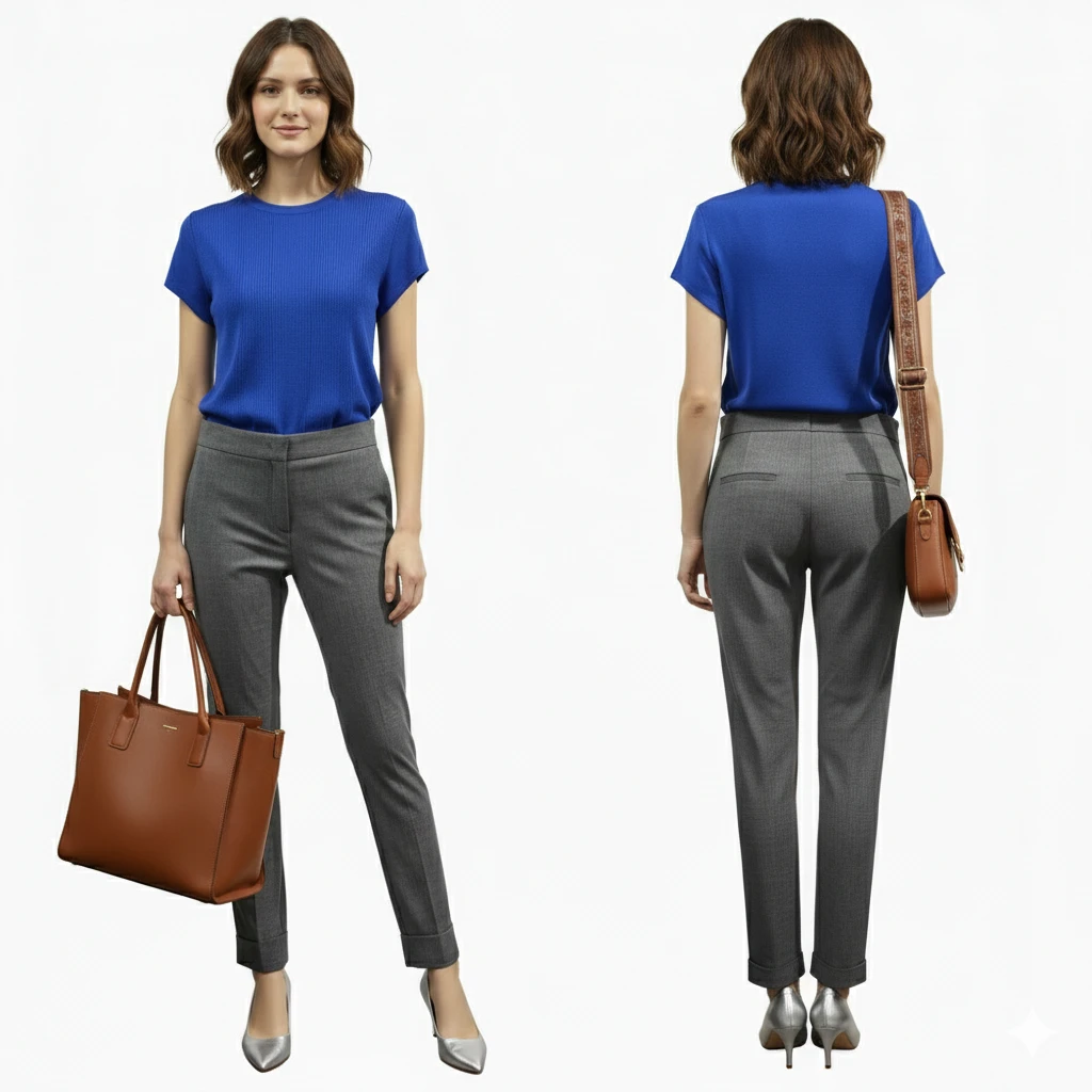 Fabiana Filippi Merino Wool Monili Tapered Trousers Size US XS - photo 3