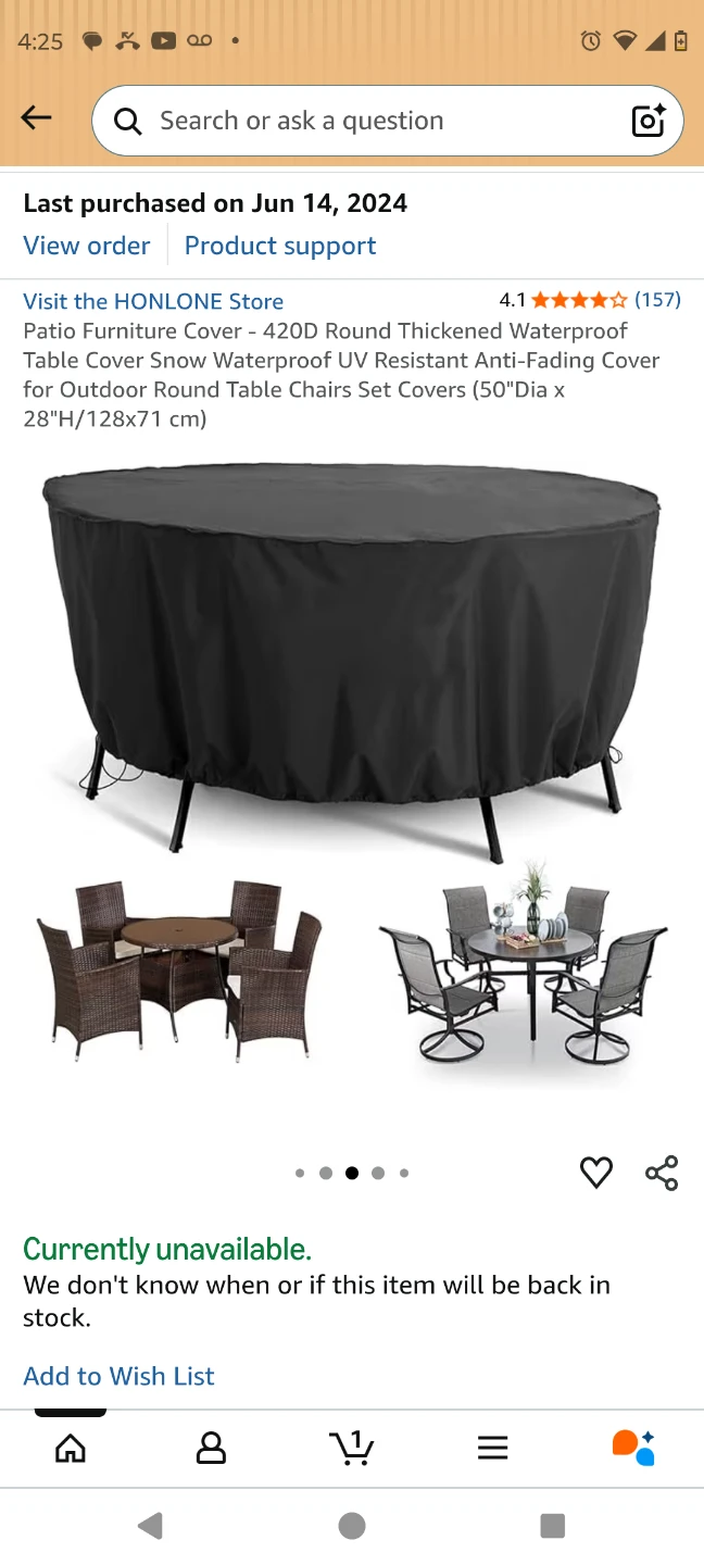 HONLONE Patio Furniture Cover - Round Table and Chair Set Cover - photo 2