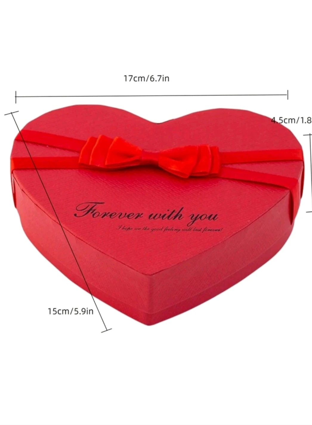Red Heart Shaped Gift Box with Teddy Bear and Roses - photo 3