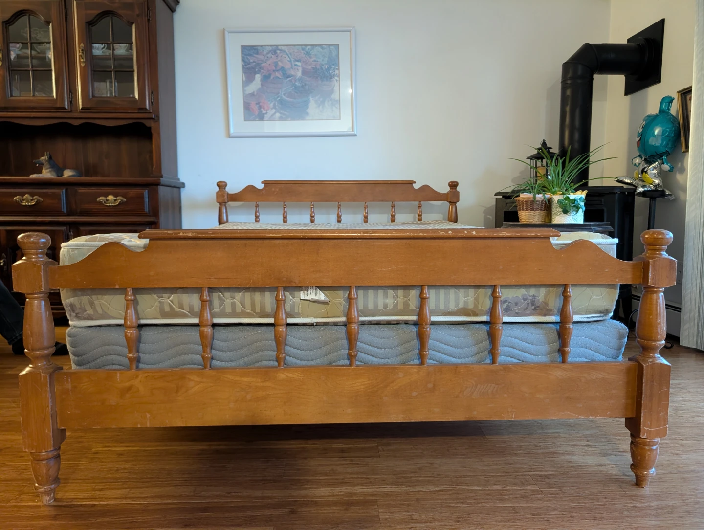 Wooden Bed Frame with Mattress - photo 3