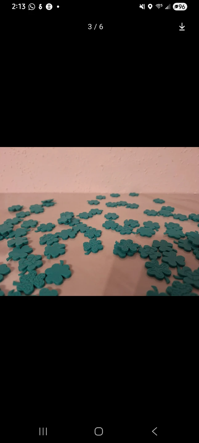 Teal Shamrock Confetti